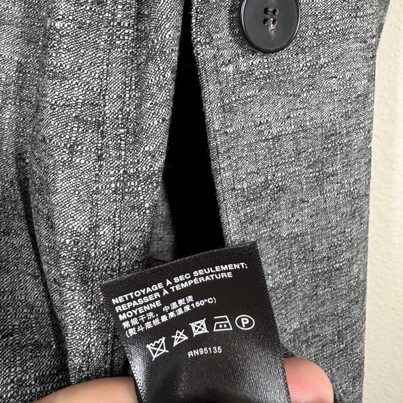 Lafayette 148 Womens 2 Single Breasted Blazer Jacket Black Gray Wool Blend - Picture 13 of 13